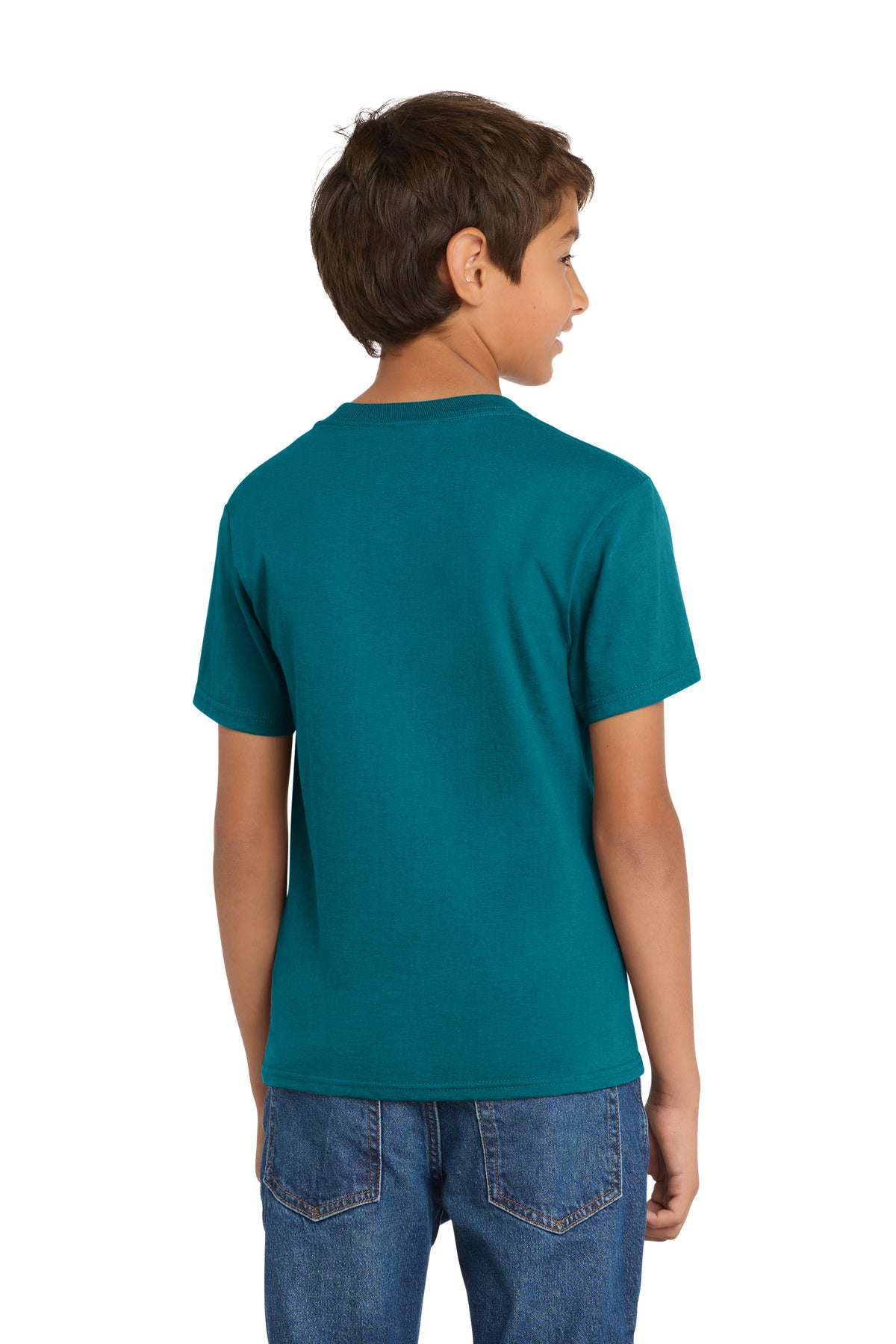 Custom Embroidered Port & Co T-Shirts  in Teal