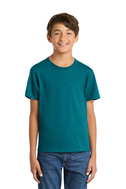 Custom Embroidered Port & Co T-Shirts  in Teal