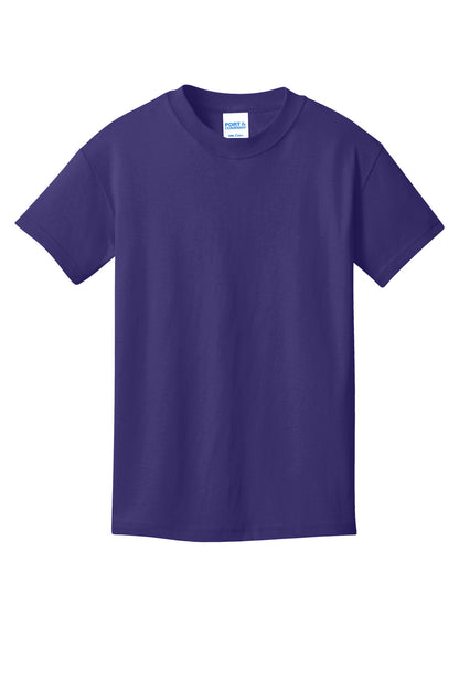 Custom Embroidered Port & Co T-Shirts  in Team Purple