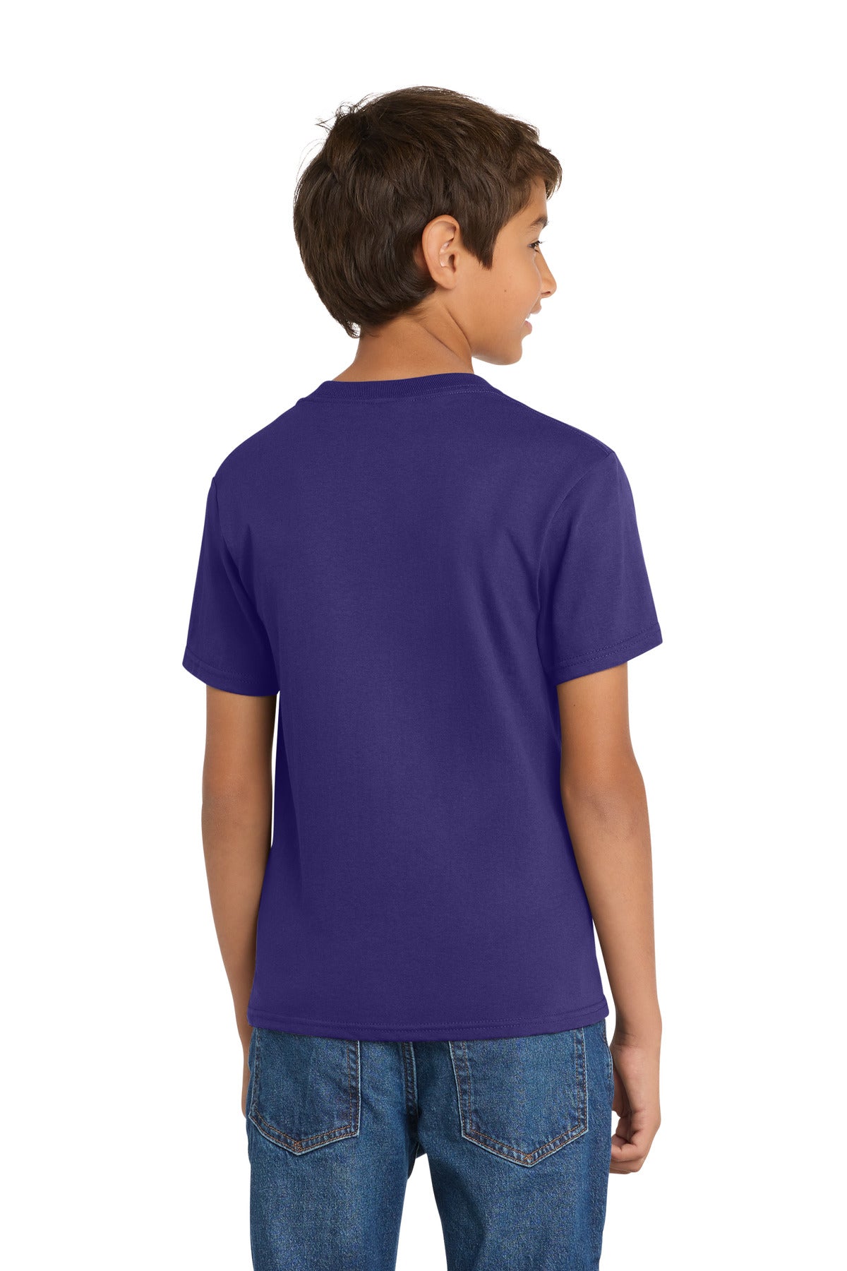Custom Embroidered Port & Co T-Shirts  in Team Purple