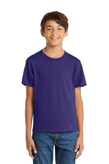 Custom Embroidered Port & Co T-Shirts  in Team Purple