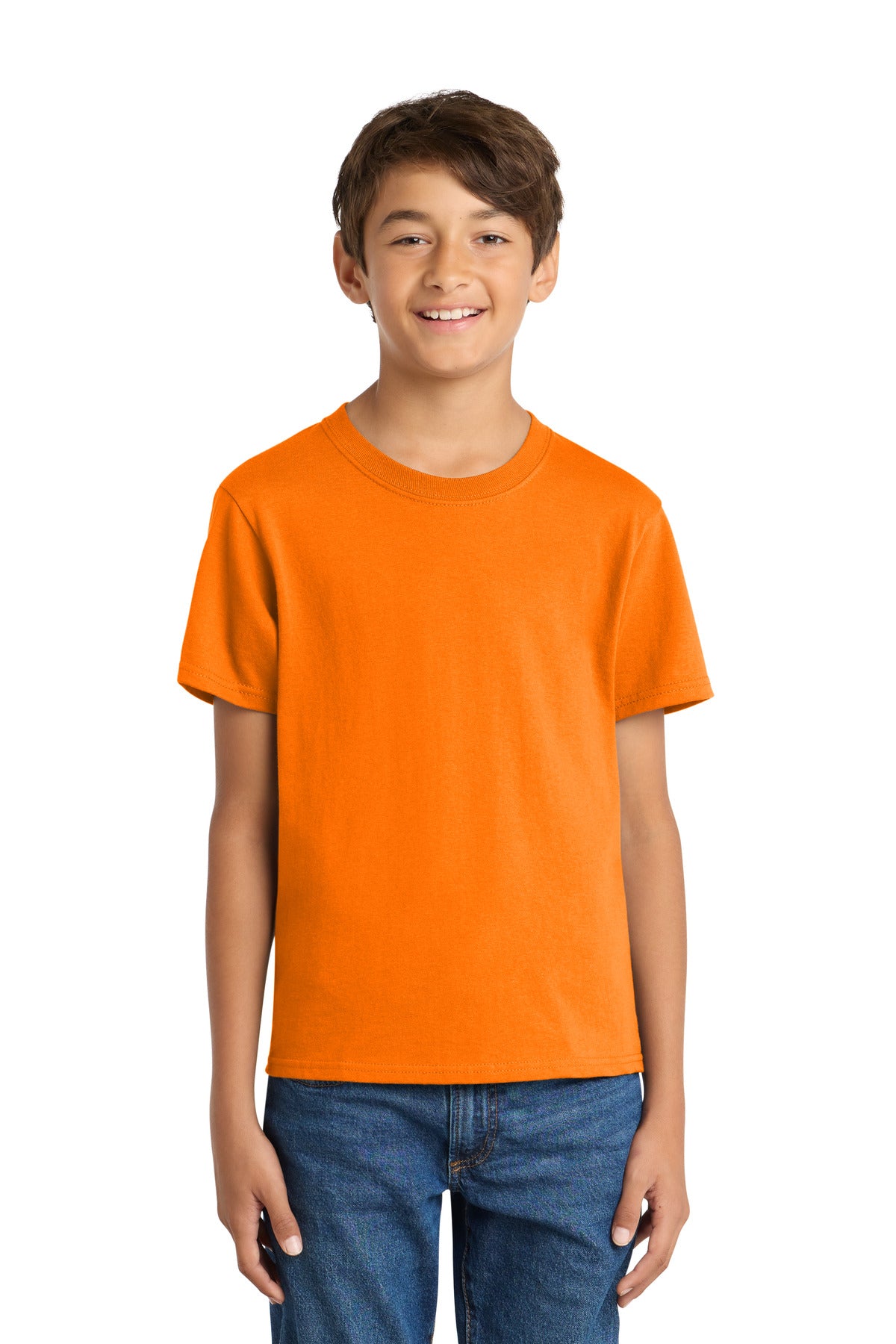 Custom Embroidered Port & Co T-Shirts  in Tennessee Orange