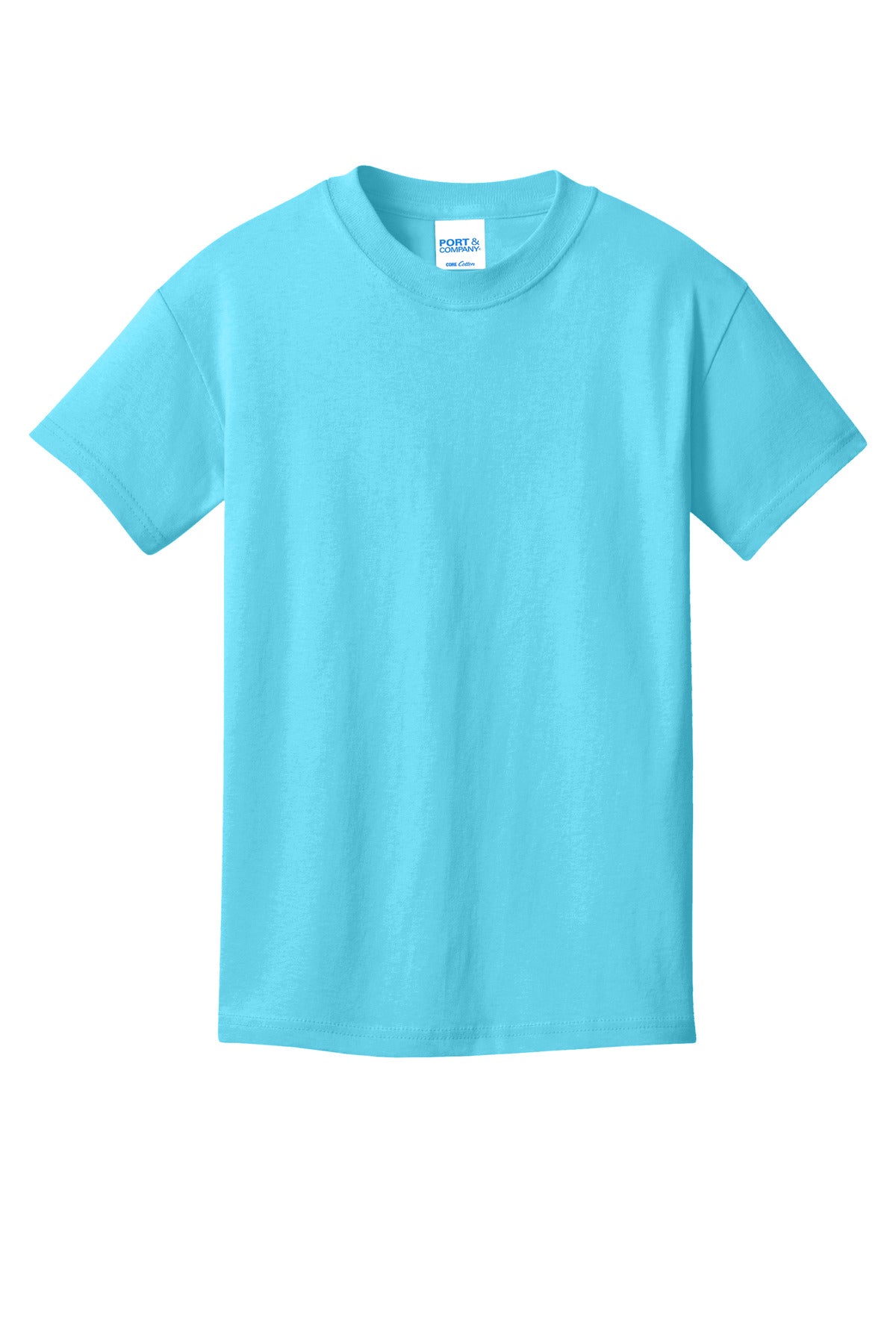 Custom Embroidered Port & Co T-Shirts  in Tidal Wave