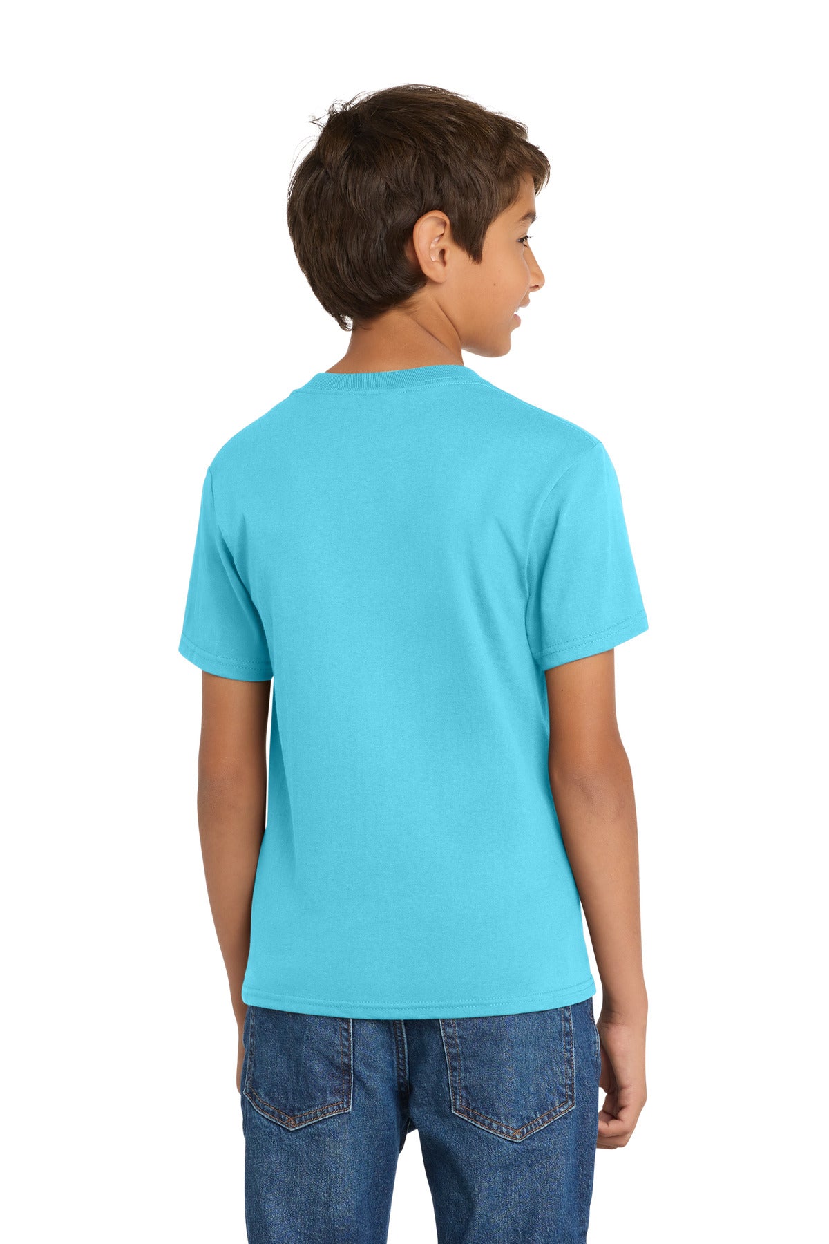 Custom Embroidered Port & Co T-Shirts  in Tidal Wave