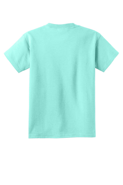 Custom Embroidered Port & Co T-Shirts  in True Celadon
