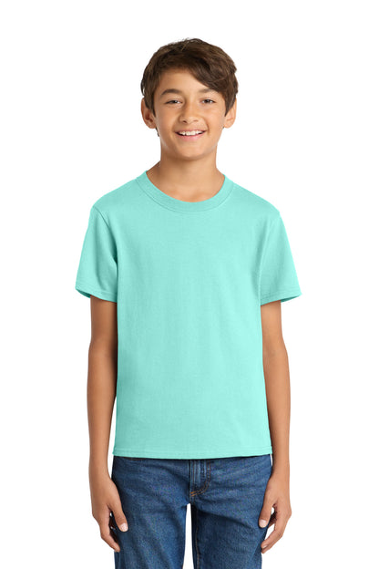 Custom Embroidered Port & Co T-Shirts  in True Celadon