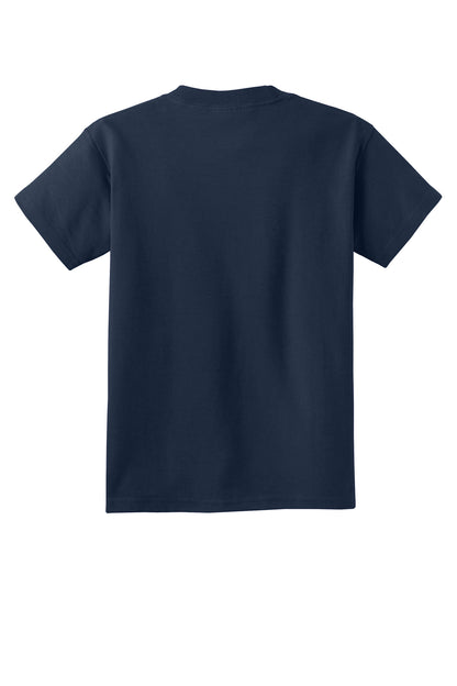 Custom Embroidered Port & Co T-Shirts  in True Navy