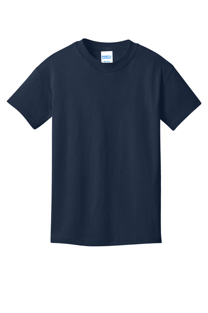 Custom Embroidered Port & Co T-Shirts  in True Navy