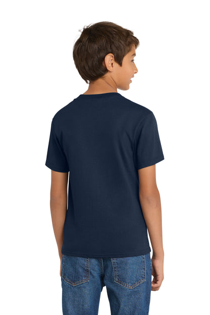 Custom Embroidered Port & Co T-Shirts  in True Navy