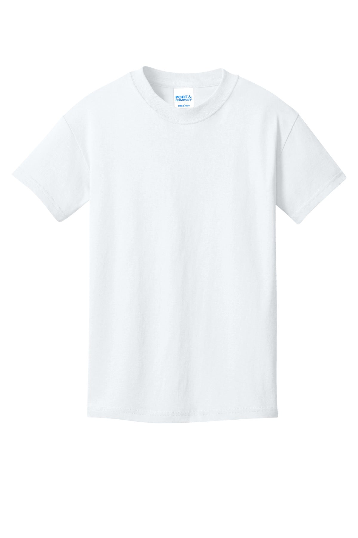 Custom Embroidered Port & Co T-Shirts  in White