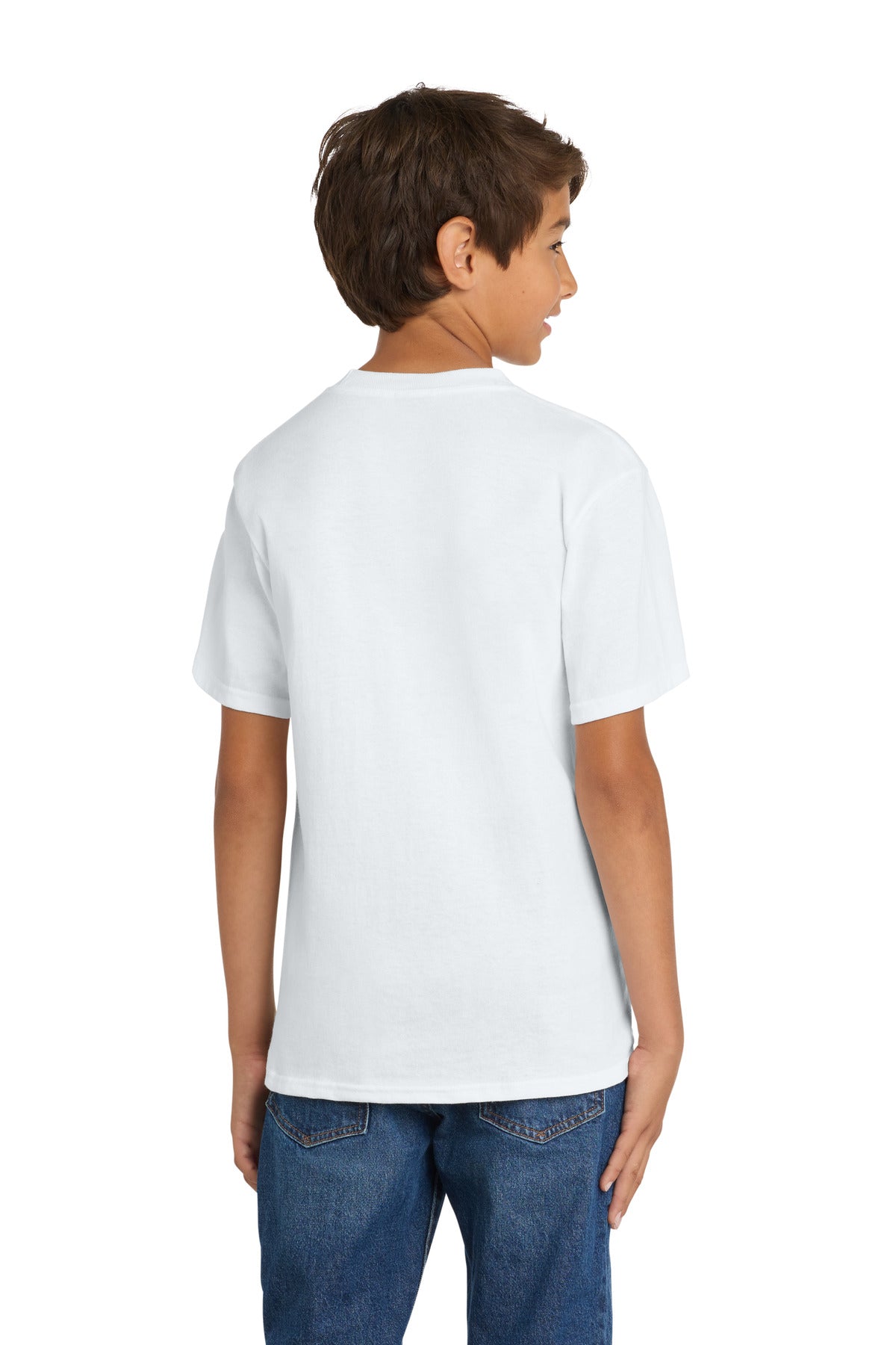 Custom Embroidered Port & Co T-Shirts  in White