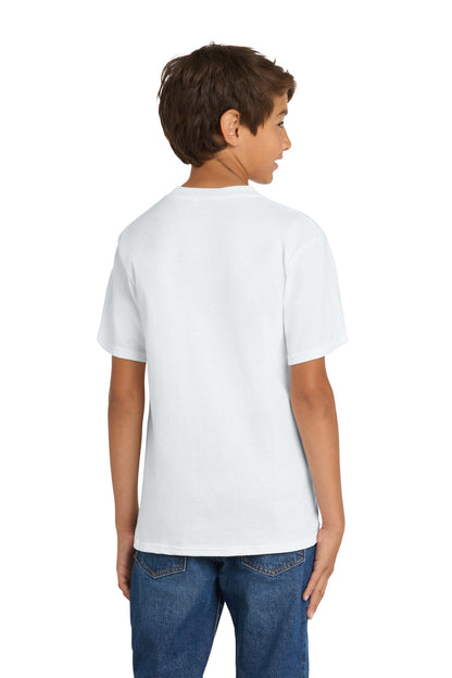 Custom Embroidered Port & Co T-Shirts  in White
