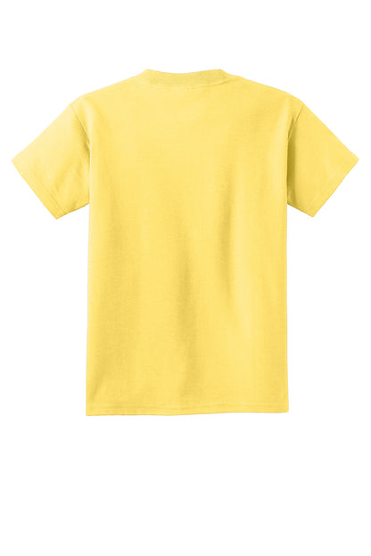 Custom Embroidered Port & Co T-Shirts  in Yellow