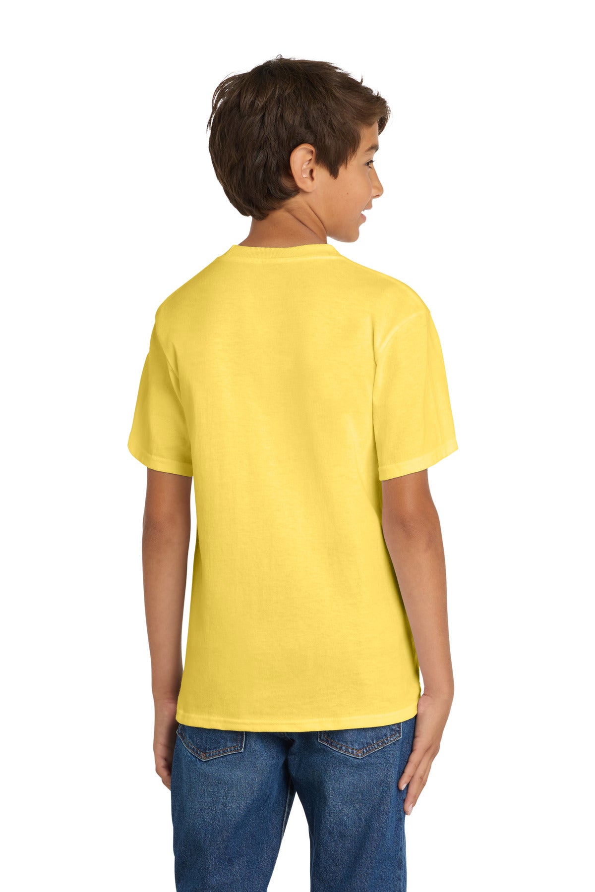 Custom Embroidered Port & Co T-Shirts  in Yellow