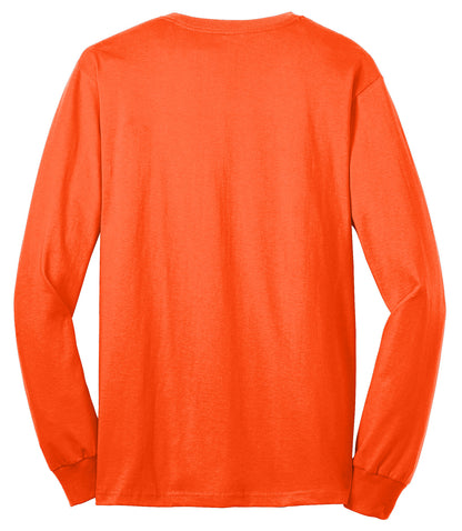 Custom Embroidered Port & Co T-Shirts  in Safety Orange