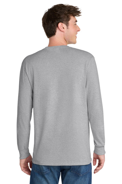 Custom Embroidered Port & Co T-Shirts  in Ash