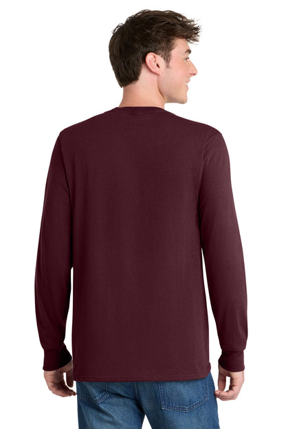 Custom Embroidered Port & Co T-Shirts  in Athletic Maroon
