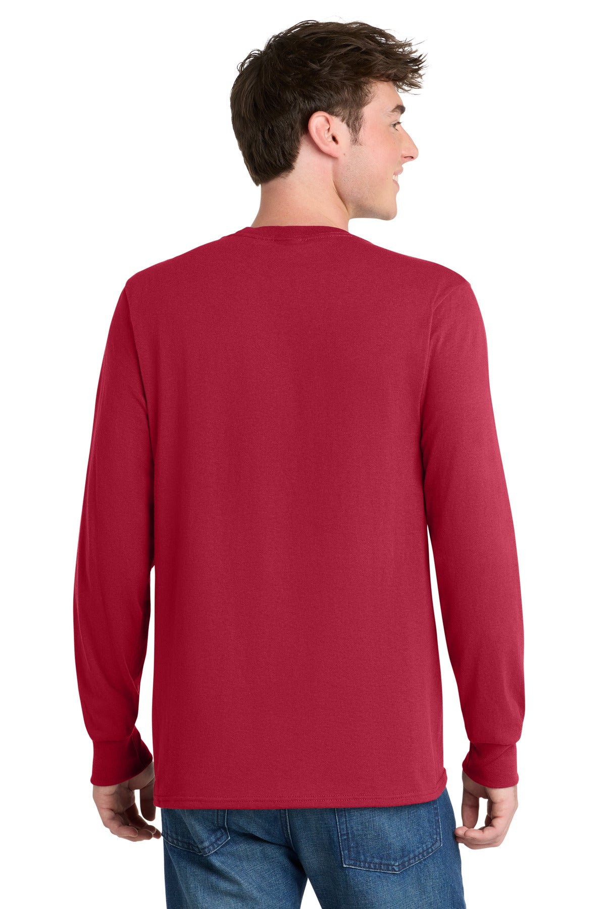 Custom Embroidered Port & Co T-Shirts  in Red