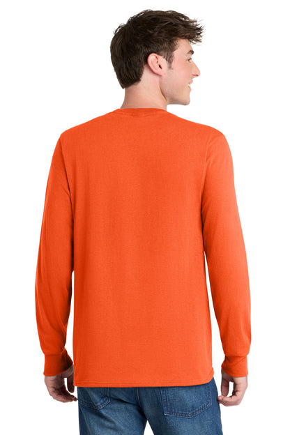 Custom Embroidered Port & Co T-Shirts  in Safety Orange