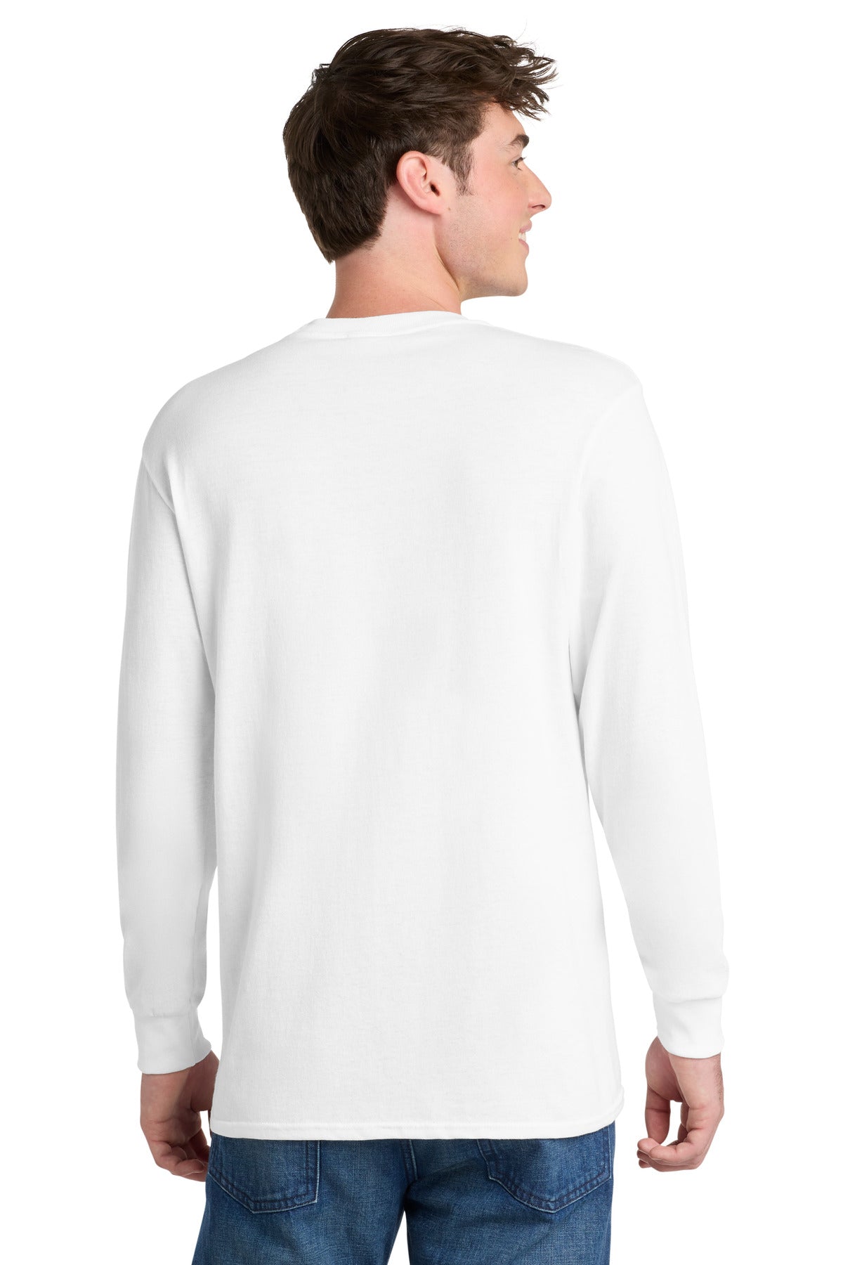 Custom Embroidered Port & Co T-Shirts  in White