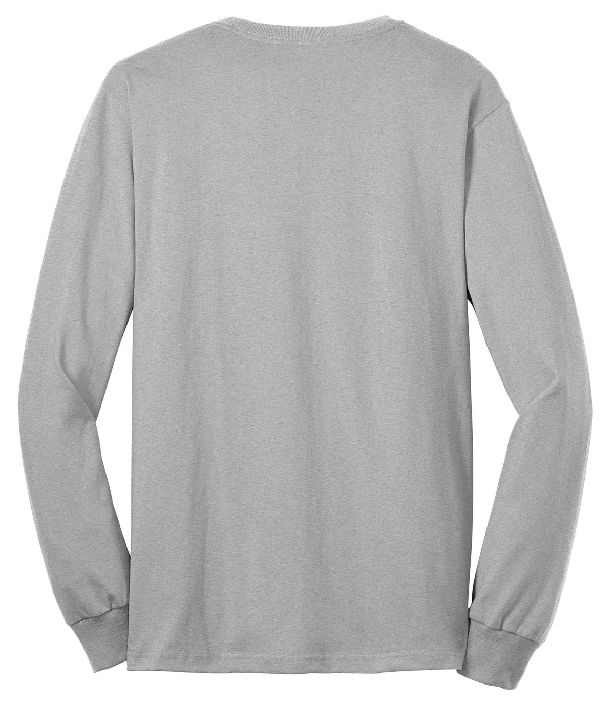 Custom Embroidered Port & Co T-Shirts  in Ash