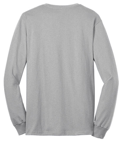 Custom Embroidered Port & Co T-Shirts  in Ash
