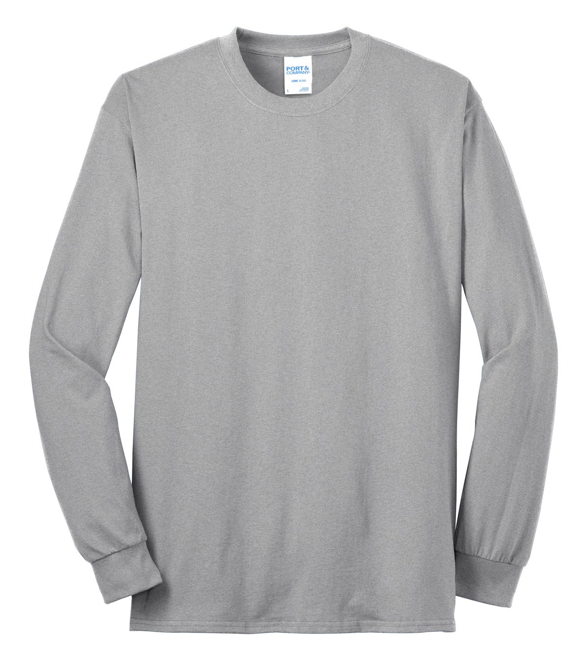 Custom Embroidered Port & Co T-Shirts  in Ash
