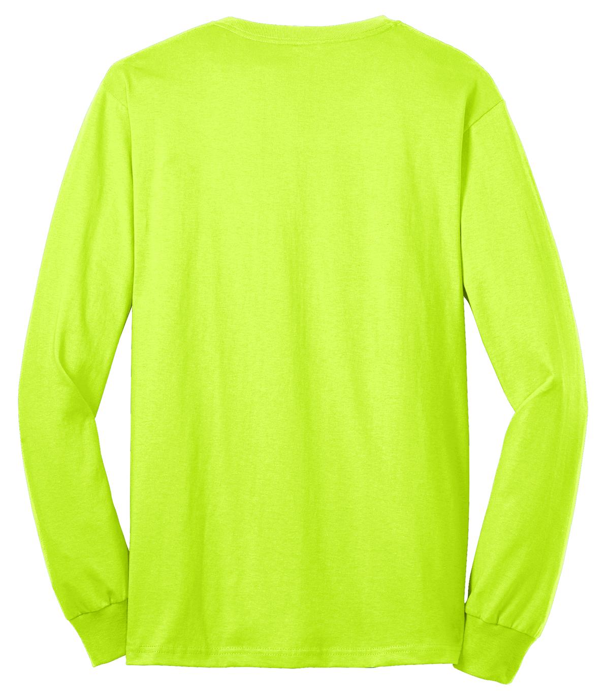 Custom Embroidered Port & Co T-Shirts  in Safety Green
