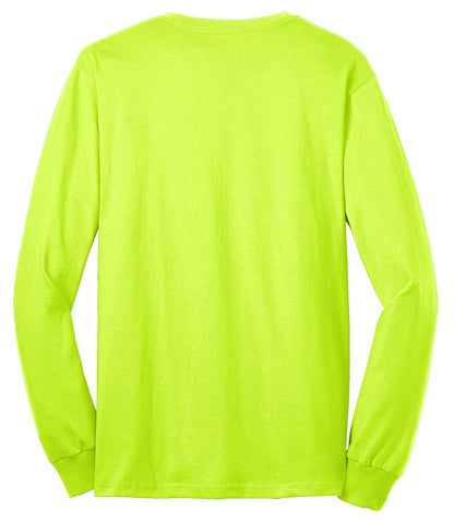 Custom Embroidered Port & Co T-Shirts  in Safety Green
