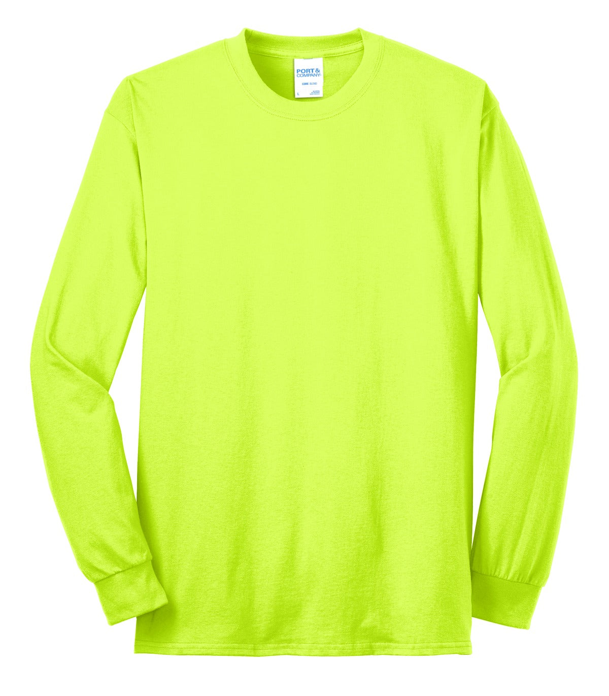 Custom Embroidered Port & Co T-Shirts  in Safety Green