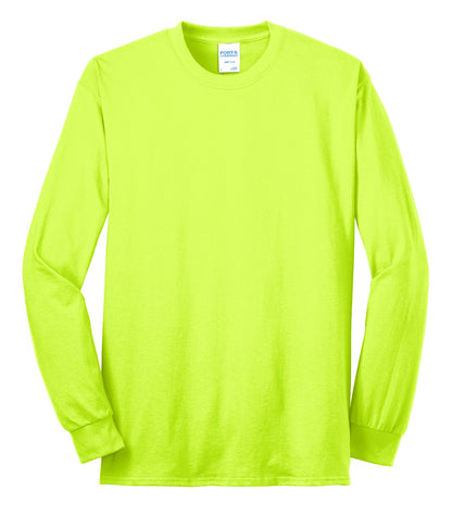 Custom Embroidered Port & Co T-Shirts  in Safety Green