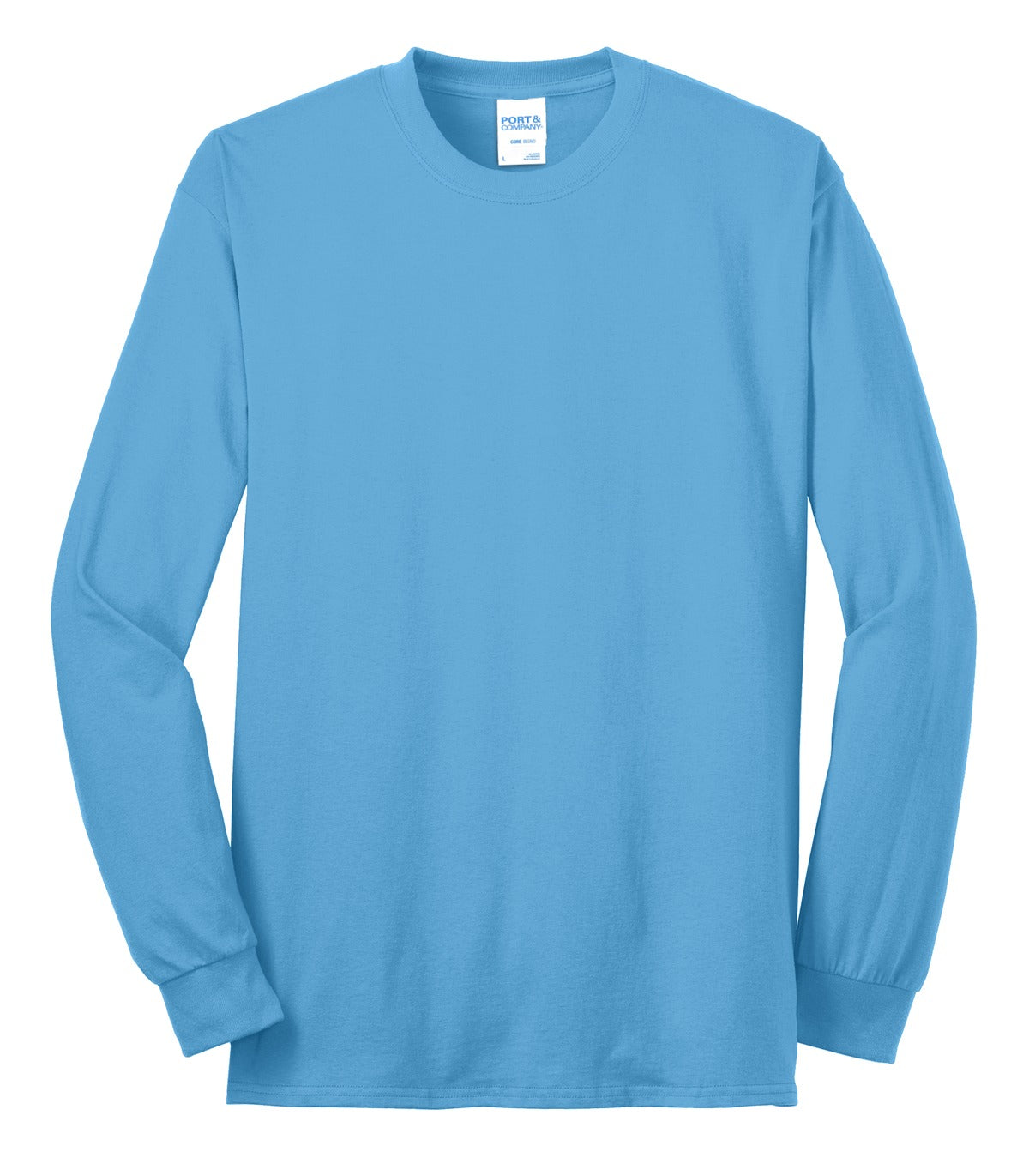 Custom Embroidered Port & Co T-Shirts  in Aquatic Blue