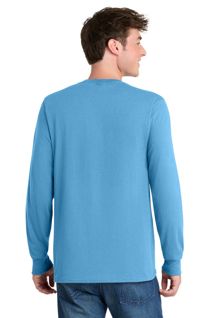 Custom Embroidered Port & Co T-Shirts  in Aquatic Blue
