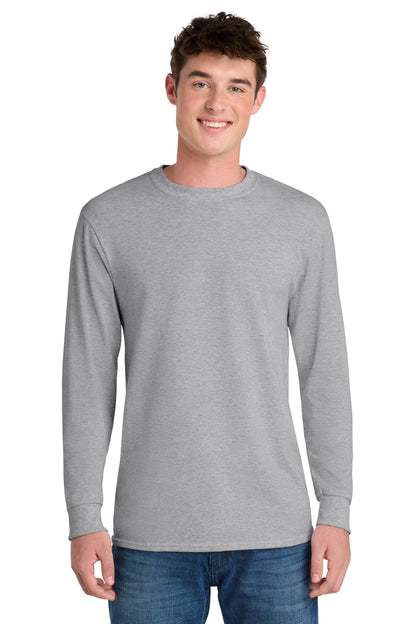Custom Embroidered Port & Co T-Shirts  in Ash