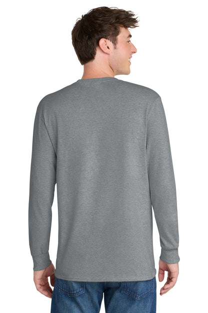 Custom Embroidered Port & Co T-Shirts  in Athletic Heather