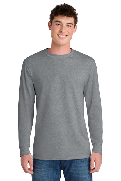 Custom Embroidered Port & Co T-Shirts  in Athletic Heather