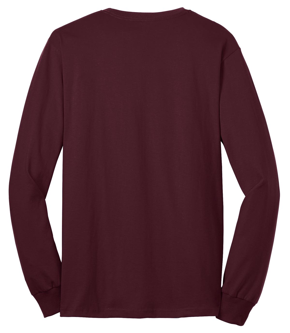 Custom Embroidered Port & Co T-Shirts  in Athletic Maroon