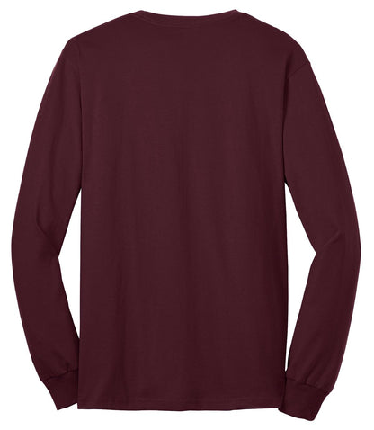 Custom Embroidered Port & Co T-Shirts  in Athletic Maroon