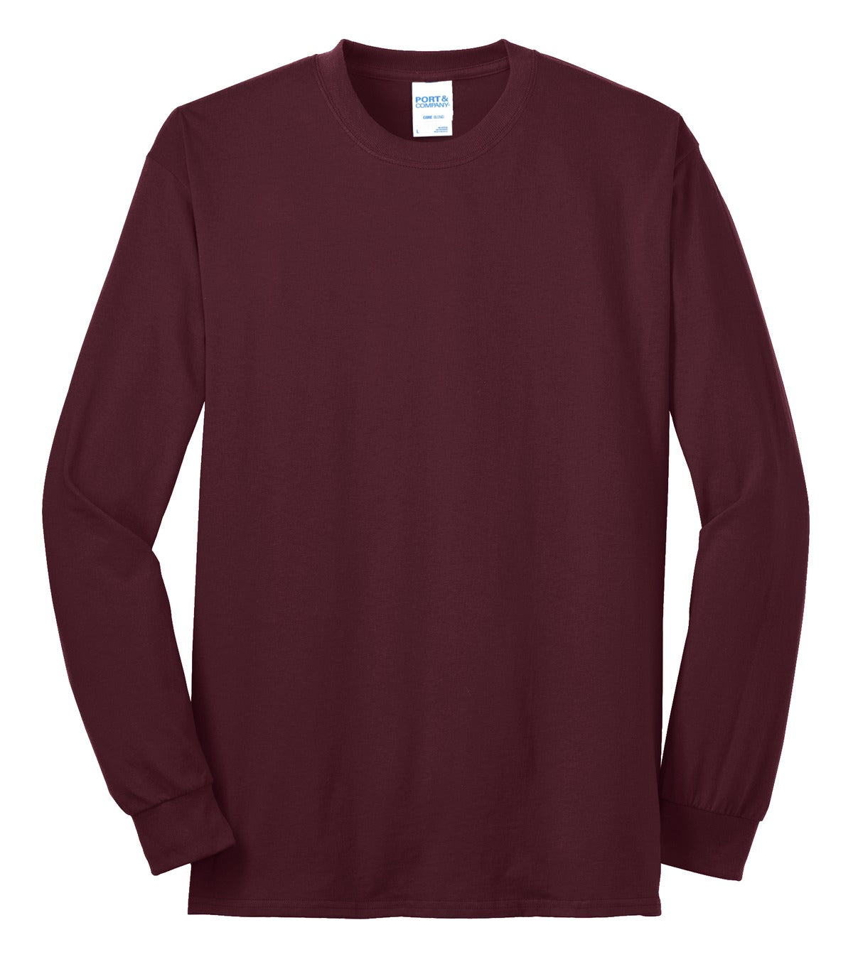 Custom Embroidered Port & Co T-Shirts  in Athletic Maroon