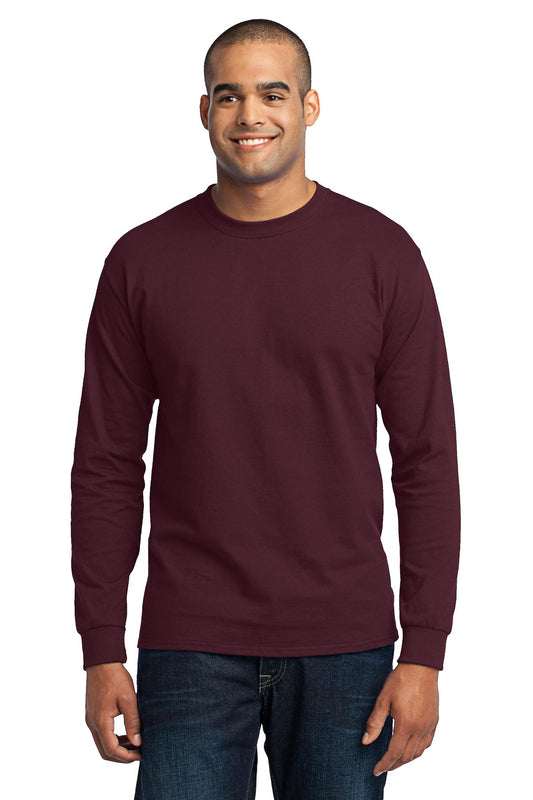 Port & Company - Long Sleeve Core Blend Tee. PC55LS Athletic Maroon