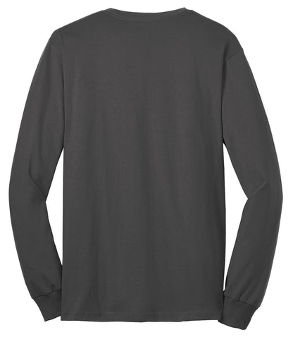Port & Company - Long Sleeve Core Blend Tee. PC55LS Charcoal