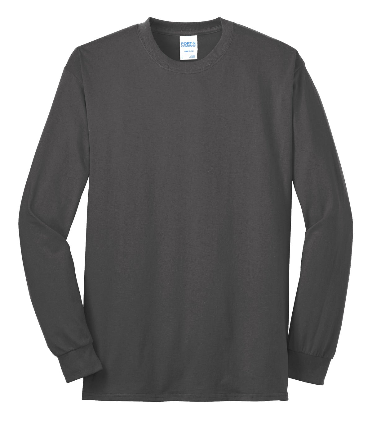 Port & Company - Long Sleeve Core Blend Tee. PC55LS Charcoal