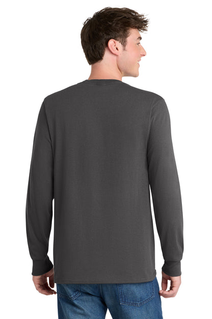 Custom Embroidered Port & Co T-Shirts  in Charcoal