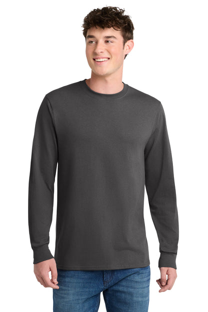 Custom Embroidered Port & Co T-Shirts  in Charcoal