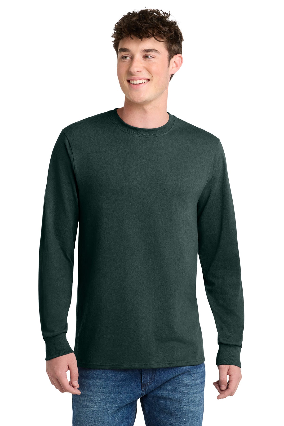 Custom Embroidered Port & Co T-Shirts  in Dark Green