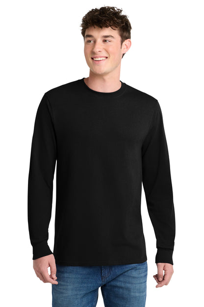 Custom Embroidered Port & Co T-Shirts  in Jet Black