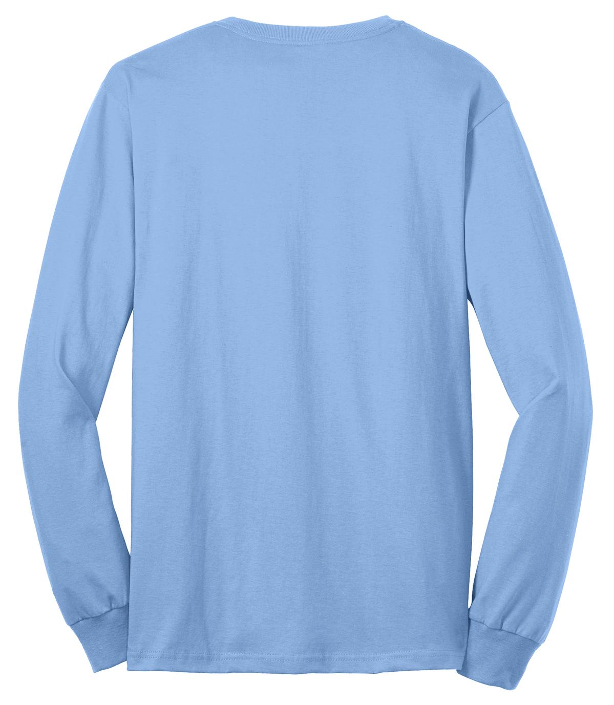Custom Embroidered Port & Co T-Shirts  in Light Blue