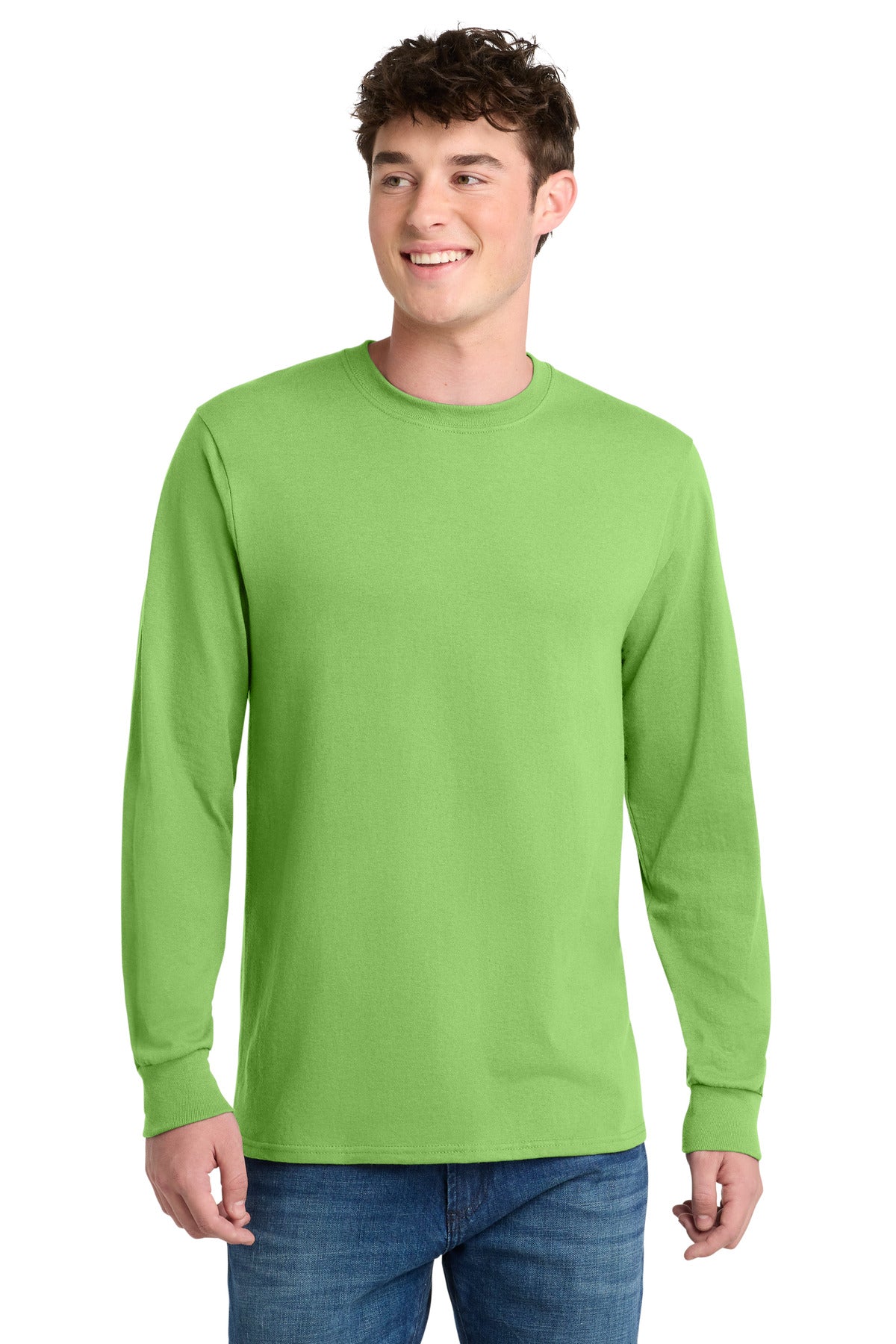 Custom Embroidered Port & Co T-Shirts  in Lime