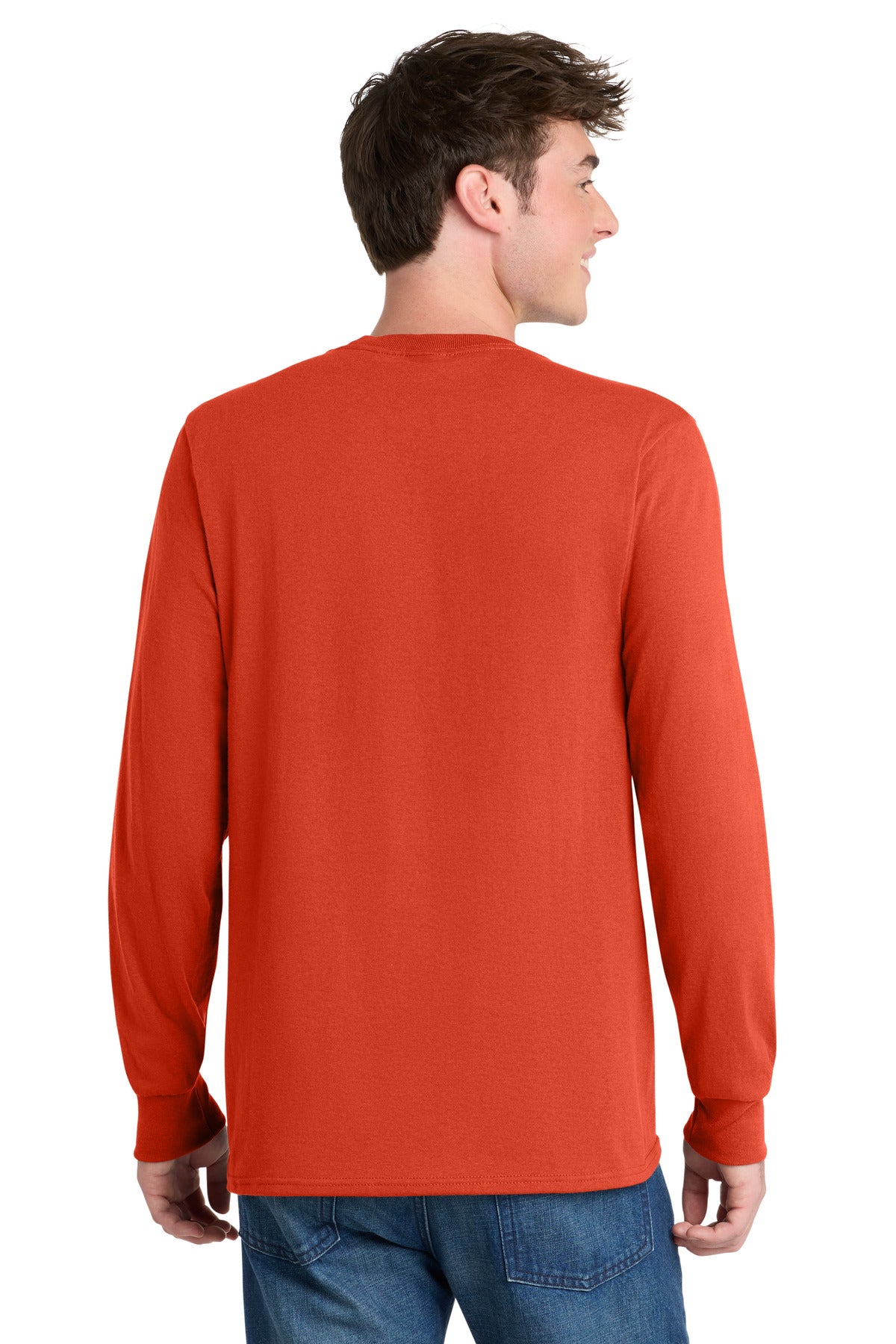 Custom Embroidered Port & Co T-Shirts  in Orange