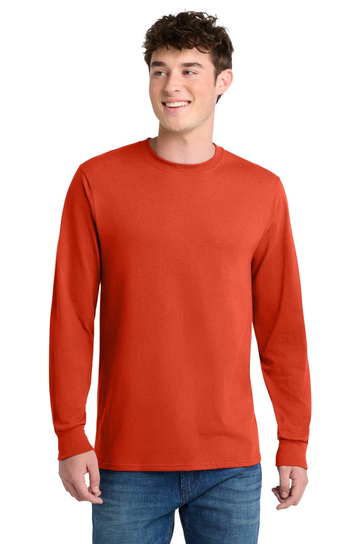 Custom Embroidered Port & Co T-Shirts  in Orange